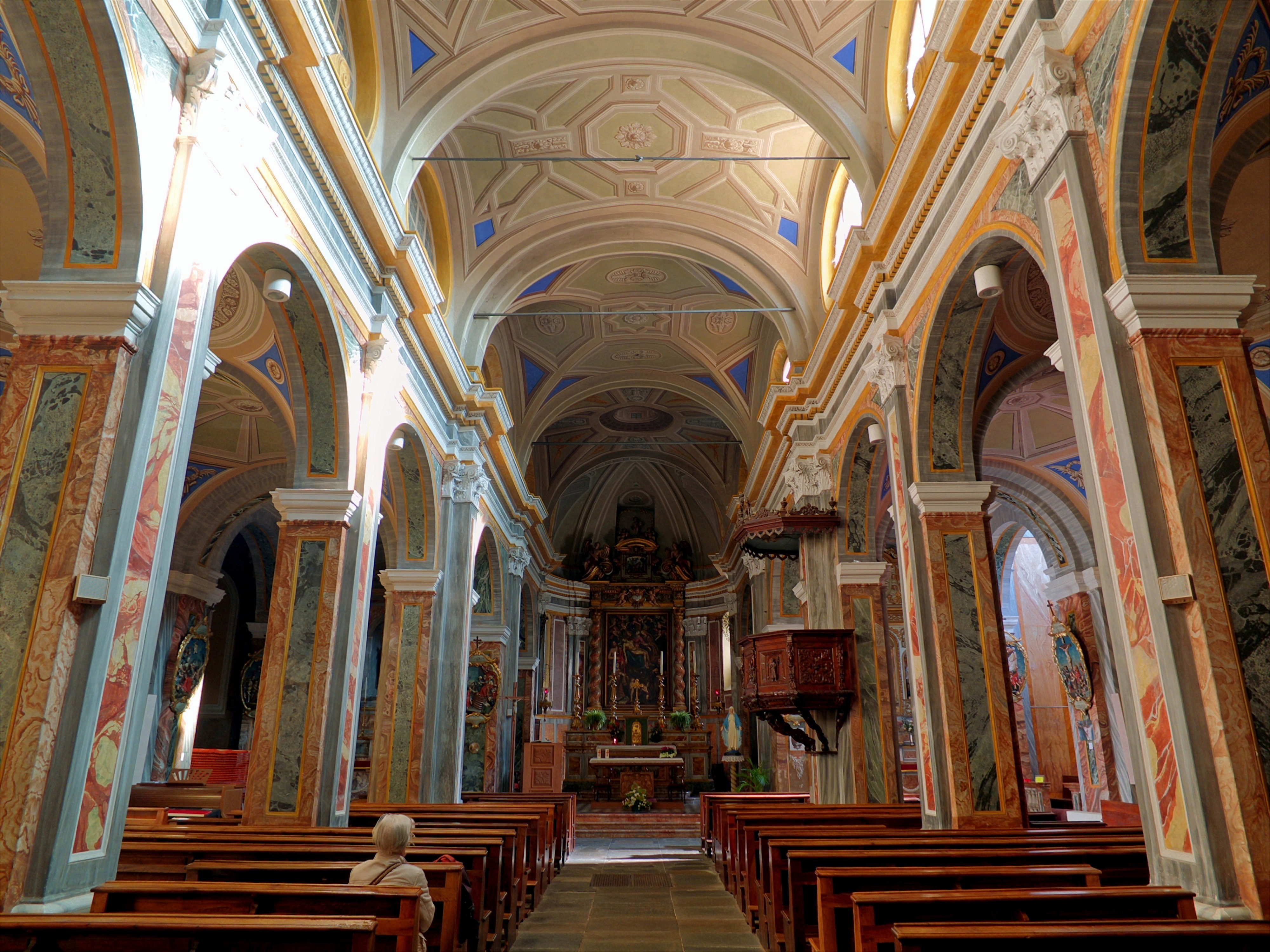 Sagliano Micca (Biella, Italy) - Interior of the Church of the Saints Giacomo and  Stefano